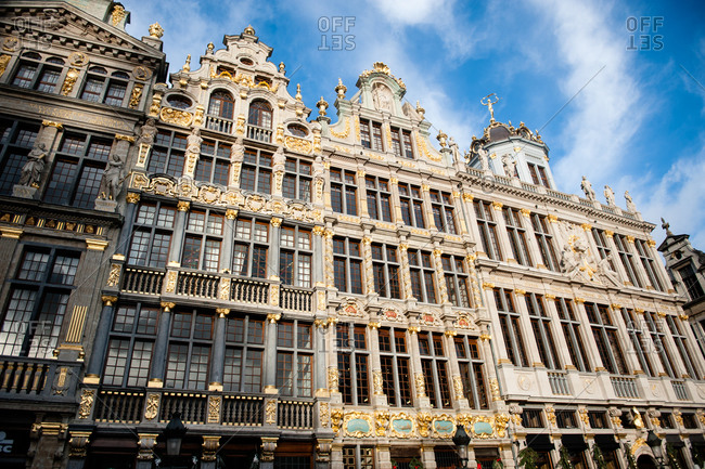 Architecture along the Grand Place in Brussels, Belgium