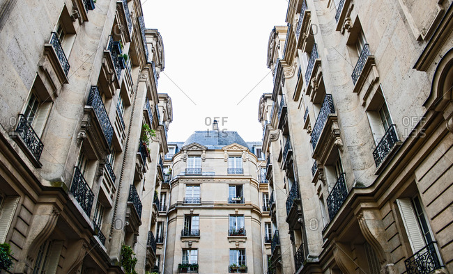 Typical Haussmann buildings, Paris, France