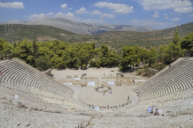 Ancient theatre of Epidaurus, Argolis, Peloponnese, Greece