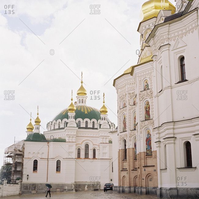 Russian Orthodox Cathedral with scaffolding