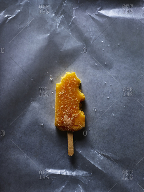 Popsicle with bites missing