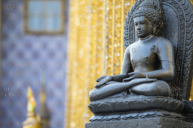Seated Buddha detail, Grand Palace, Bangkok, Thailand, Southeast Asia, Asia