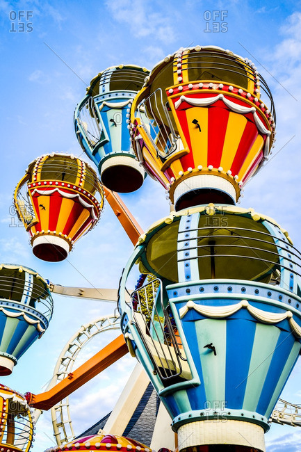 Wildwood, New Jersey, USA - June 6, 2014: Balloon ride in amusement park