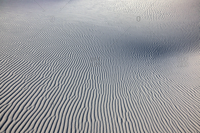Wind ripples on a sand dune in White Sands National Monument