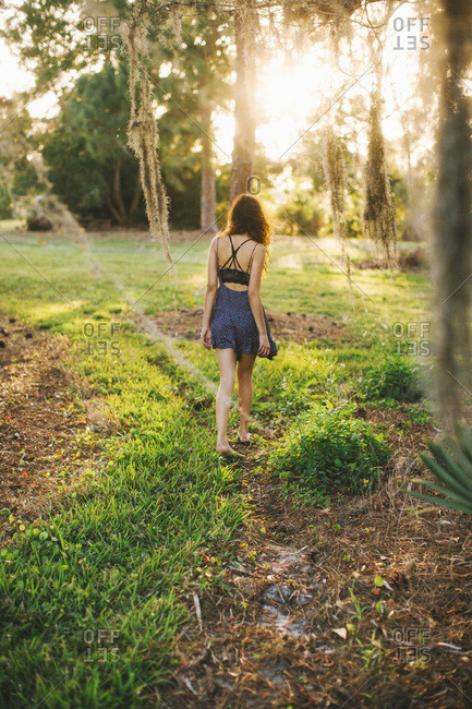 Woman exploring park, Bonita Springs, Florida
