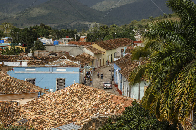 Elevated view over the colonial city of Trinidad, UNESCO World Heritage Site, Sancti Spiritus Province, Cuba, West Indies, Caribbean, Central America