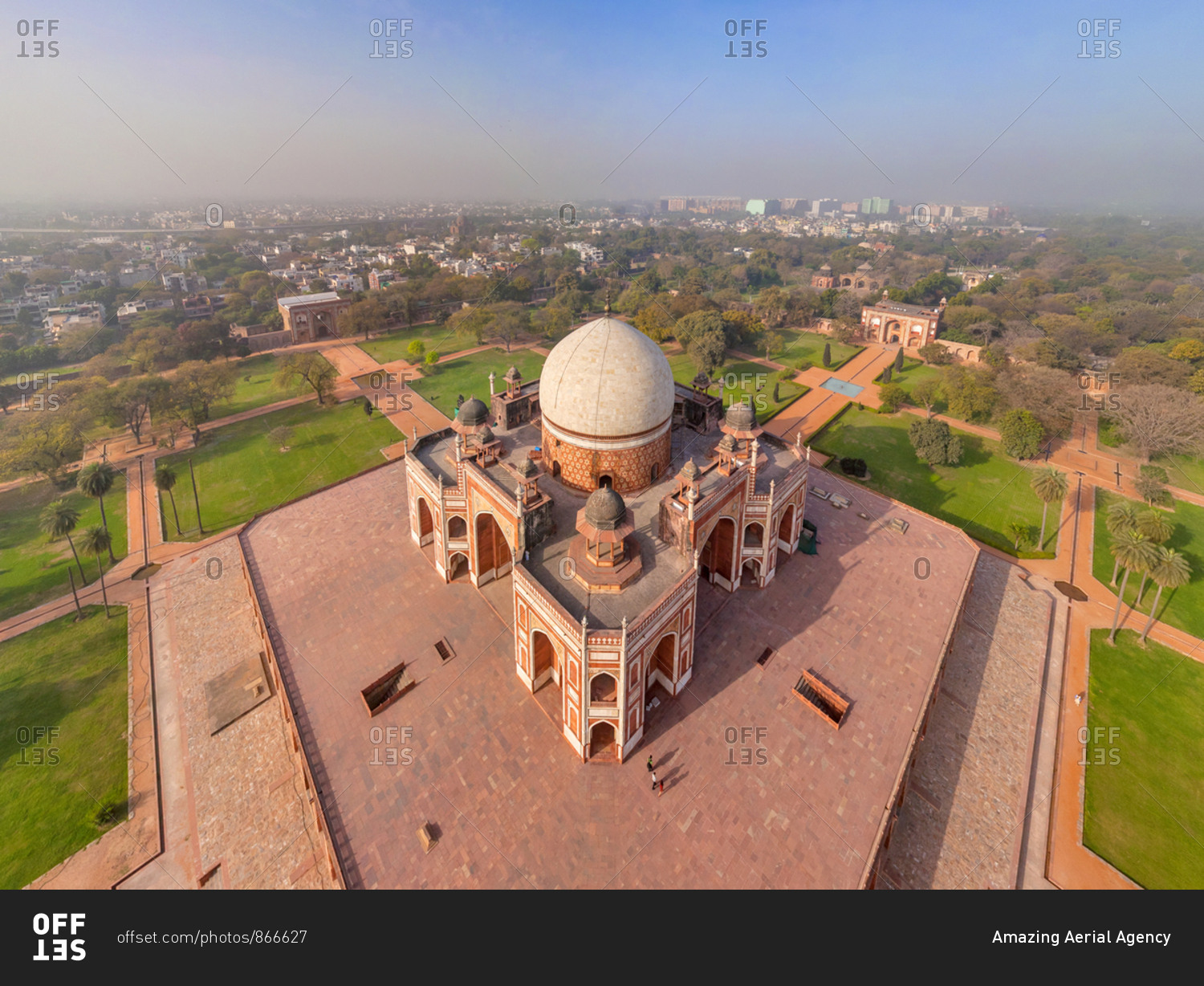 Aerial View Of Humayun S Tomb At New Delhi India Stock Photo OFFSET