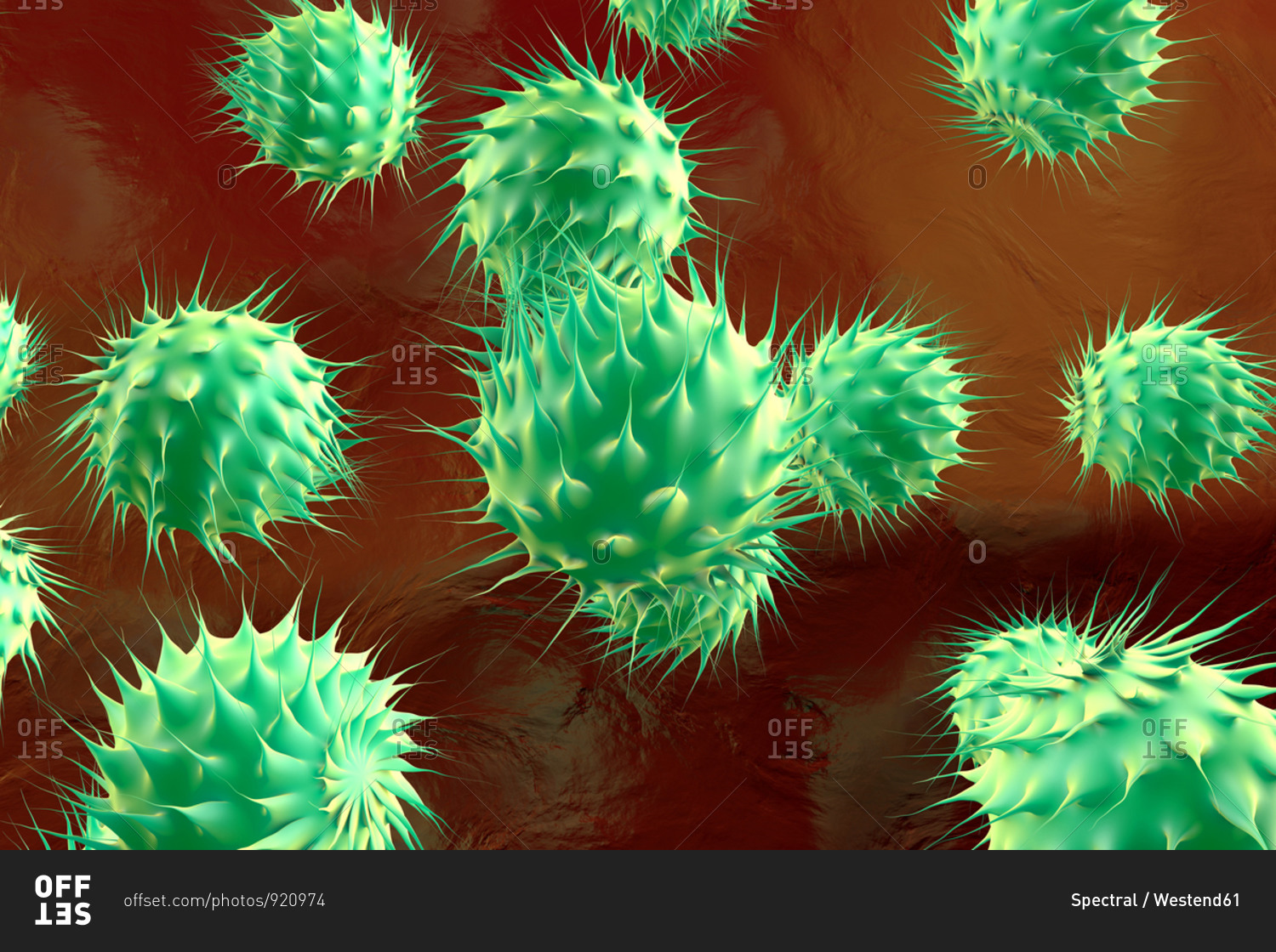 D Rendered Illustration Visualization Of Generic Germs Or Bacteria