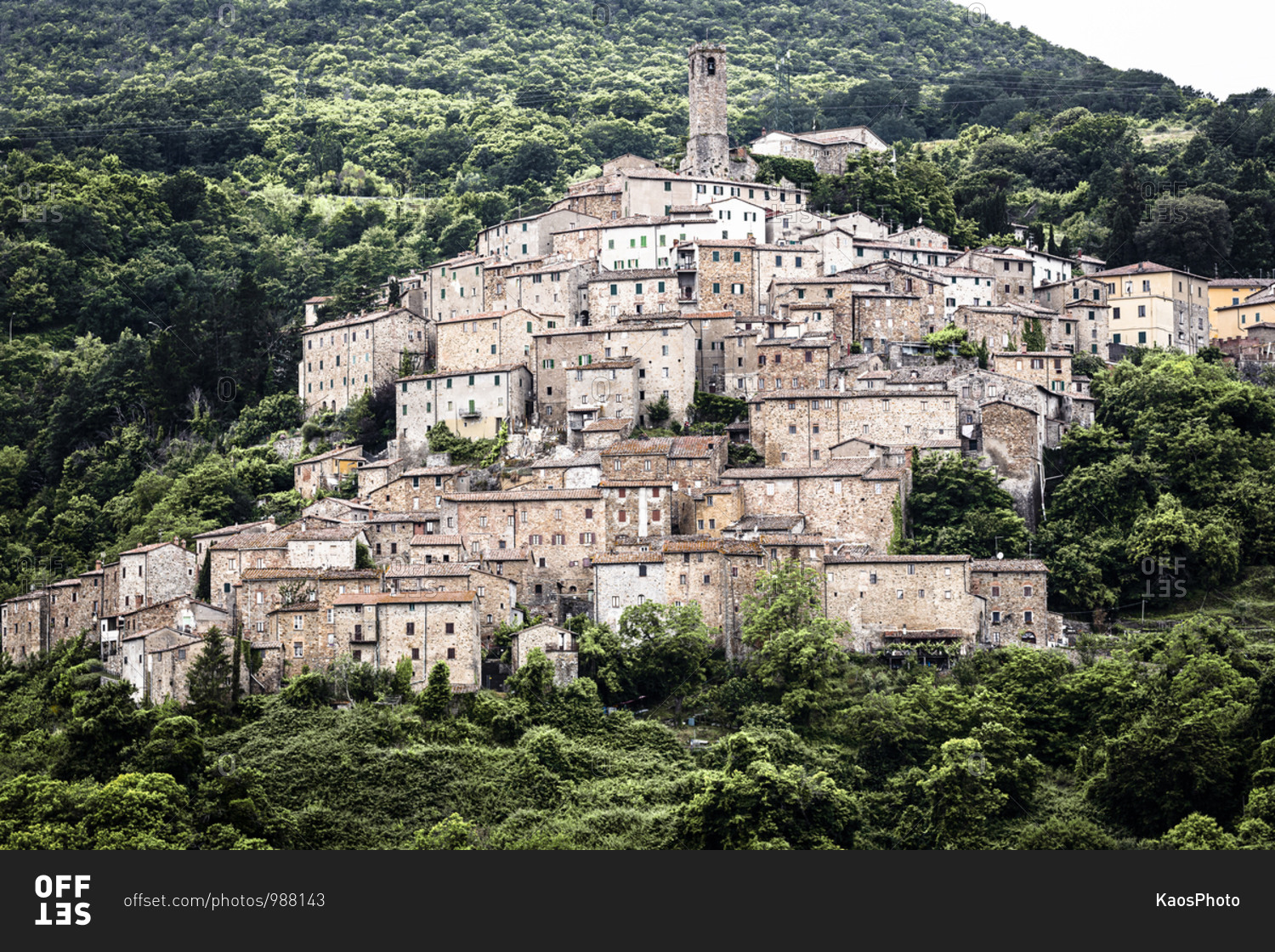 Italy Toscana Tuscany Castelnuovo Val Di Cecina View Of The