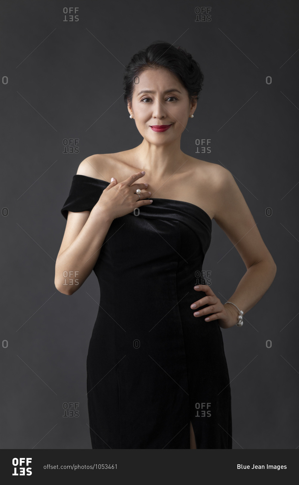 A Beautiful Mature Chinese Woman Stock Photo Offset