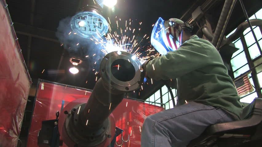 Man Welding, Low Angle