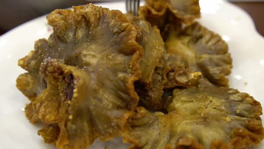 Chicharon Bulaklak Fried Pork Intestine Stock Footage Video 100