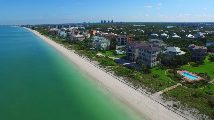 Barefoot Beach Bonita Springs Fl Drone Stock Footage Video