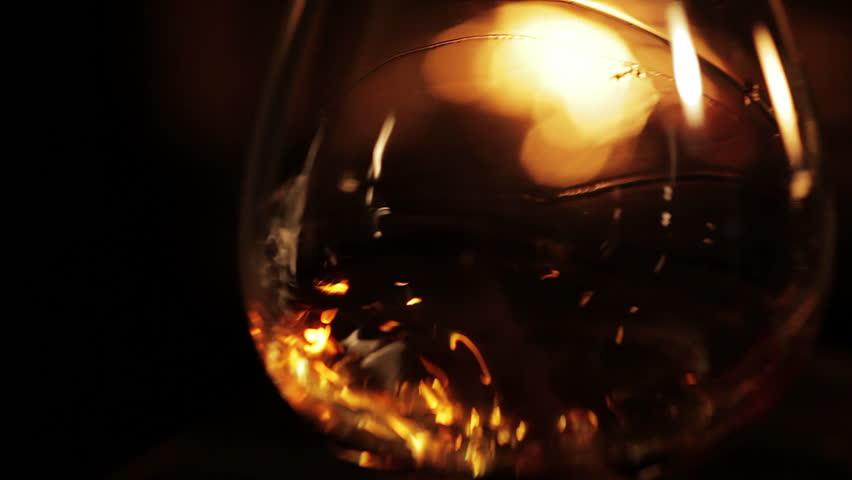 Glass of brandy.Closeup.