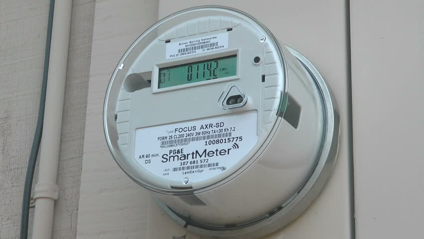 CALIFORNIA - CIRCA 2011: PG&E  installs electric SmartMeters on residential and commercial buildings.  SmartMeters have the ability to tell customers how much energy they are using in real time.