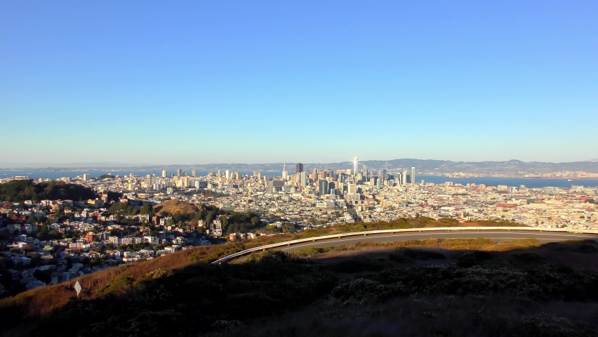 Cityscape Of San Francisco From Twin Peaks In California Image Free