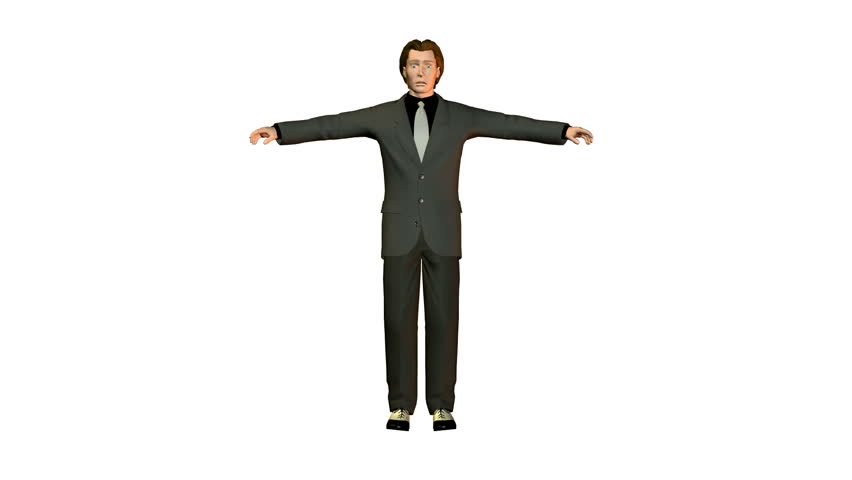 businessman flying looping. no gravity