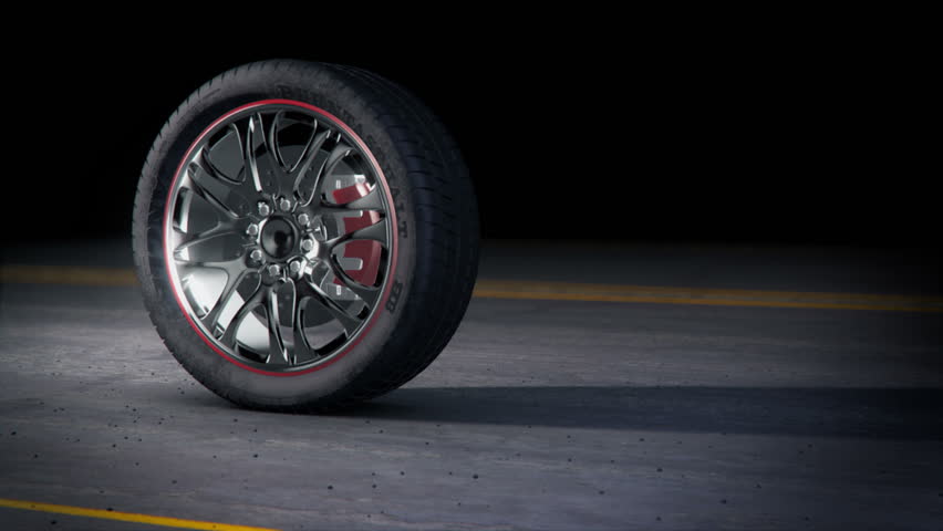 extreme tire Burnout on asphalt, lots of smoke & heat seamless loop, HD