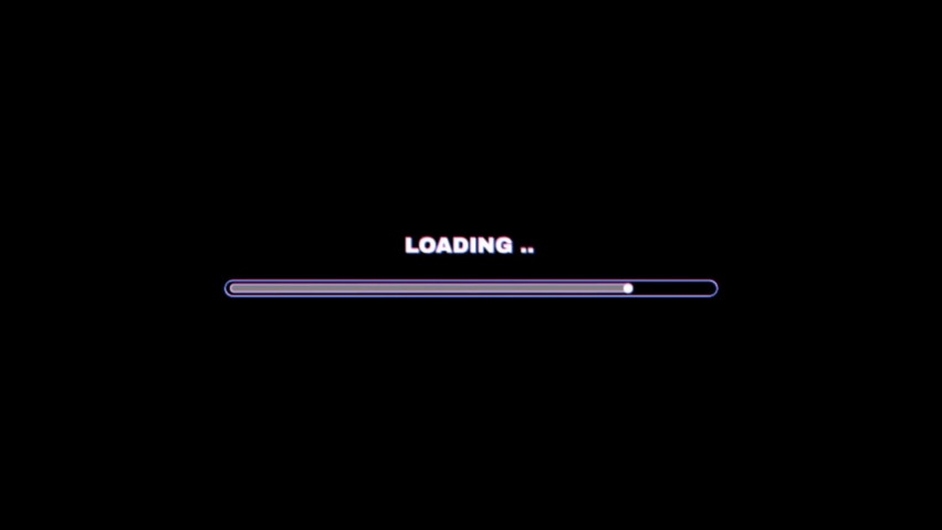 Loading Bar Animation Progress Bar On Computer Screen Web Page