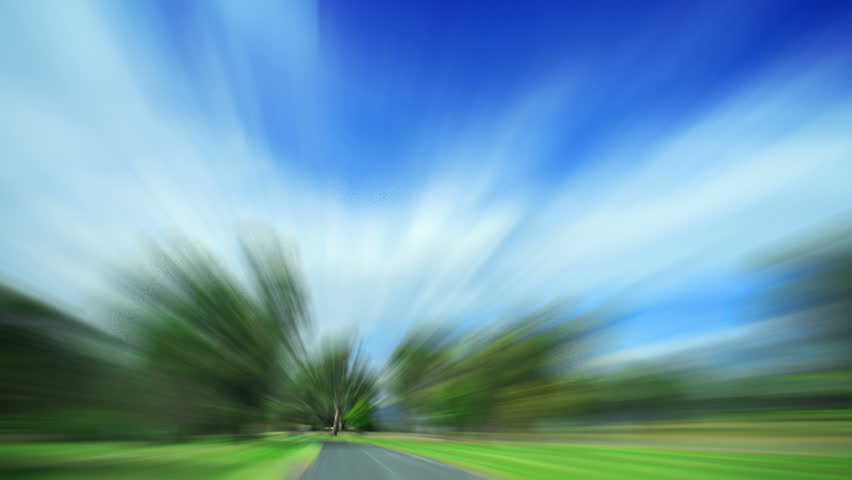 hd time-lapse driving on the road along forest and fields. Loop