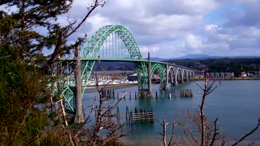 Highway 101 crossing Yaquina Bay in Newport Oregon