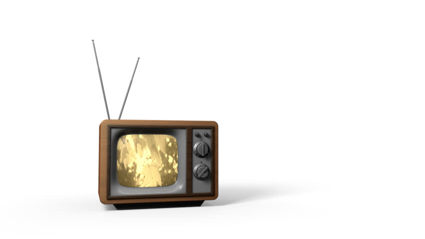 Seamless 360 degree turn of old vintage television (HD)