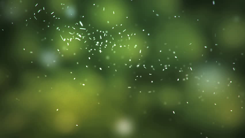 Animated cg Flies swarming against the green background