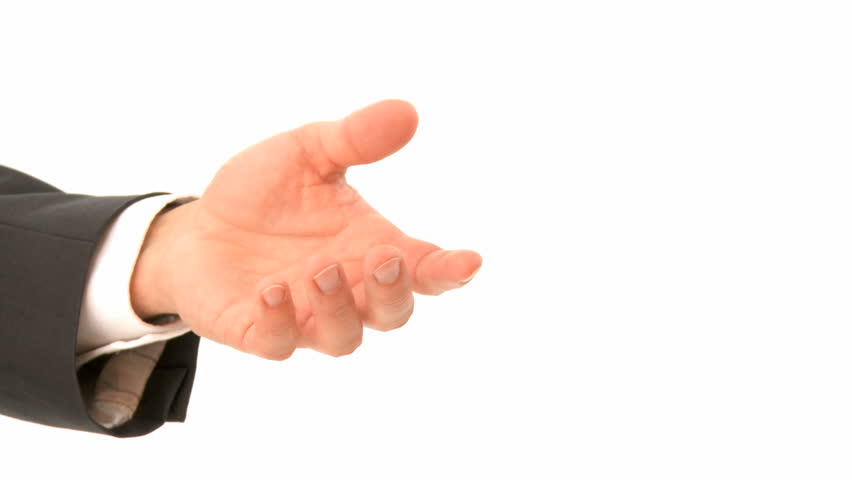 One hand gives money to another hand while trying to keep money