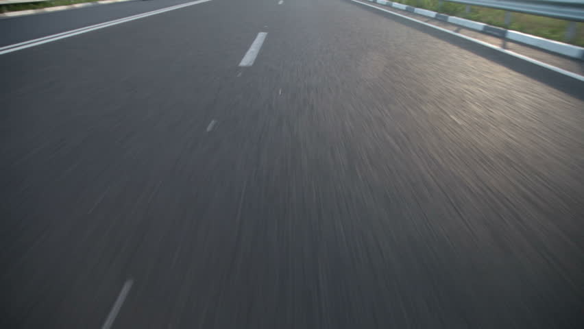 speeding down a  highway