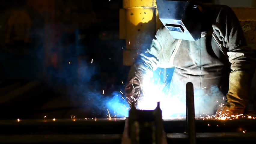 Welding on an industrial plant