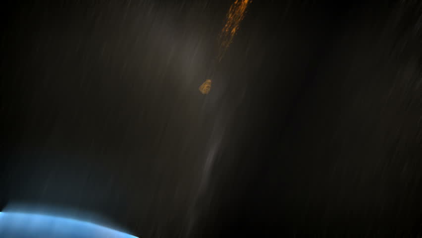 Apocalypse. Asteroid destroys the Earth. HD 1080.