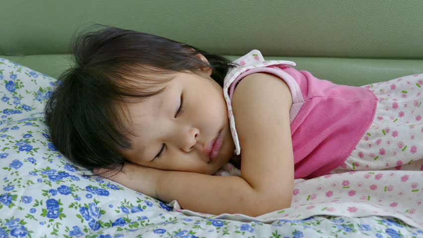 Asian girls sleeping