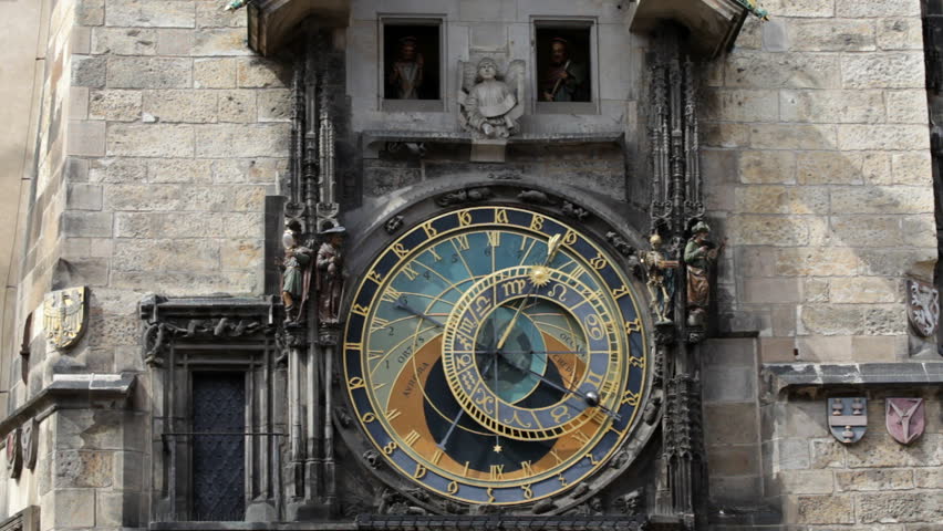 Famous Astronomical Clock (Orloj) in the Old Town of Prague (at 3 PM)