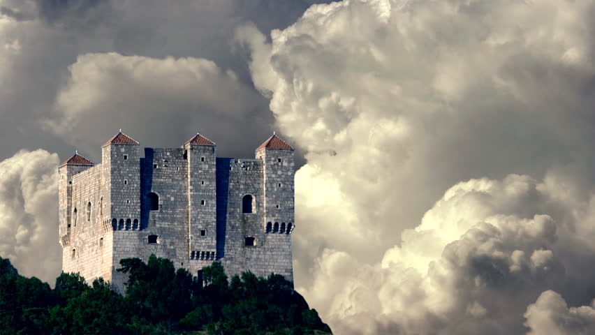 The Nehaj castle in Senj, the most solid fortress which was never conquered in history, with the stormy clouds