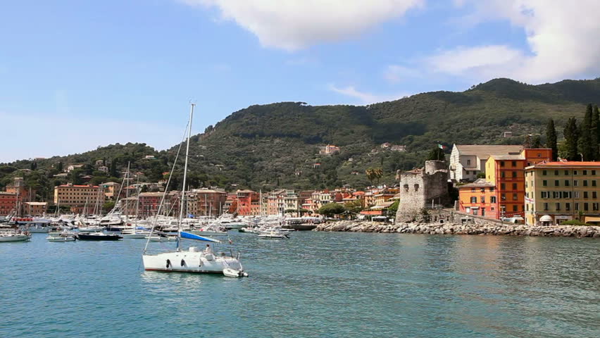 View of Santa Margherita Ligure, beautiful and famous sea town in the Italian Riviera, Italy
