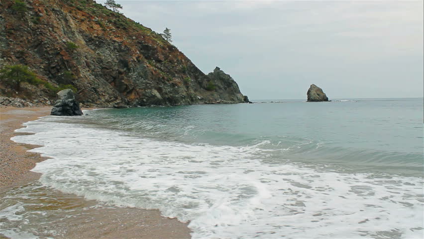 Cloudy weather at beach in Turkey