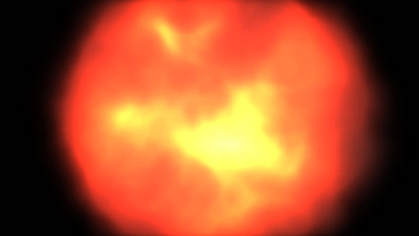 Hot Fireball on Black Background