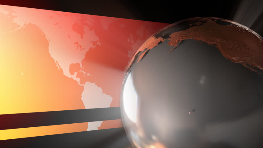 looping animation of a reflective stylized globe