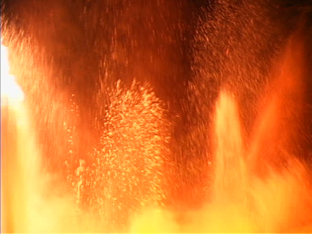 LAS VEGAS, NV - CIRCA 2000: Extreme closeup of fake volcano circa 2000 in Las Vegas, NV