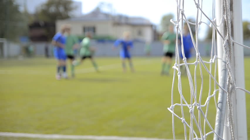 Match of a local youth football (soccer) team 