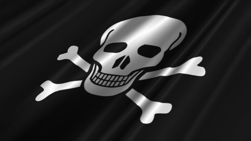 Seamless looping pirate flag 2