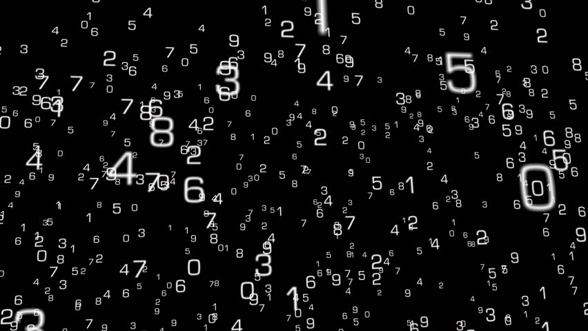 3D Mathematics very spectacular colorful animation.Numbers flying in 3D space and arranging in a precise form.