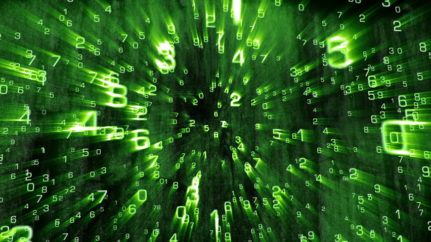 3D Mathematics very spectacular colorful animation.Numbers flying in 3D space and arranging in a precise form.