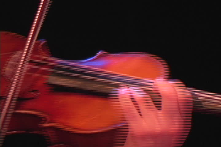A violinist playing chamber music.