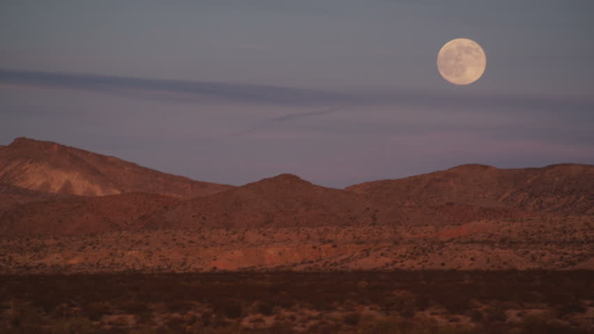 Moonrise over Muddy Mountains