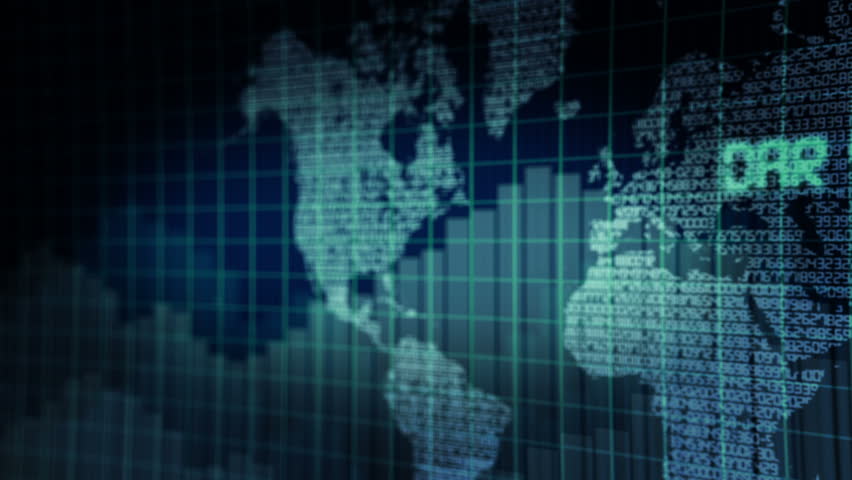 Financial data and growing charts. Animation HD 1080