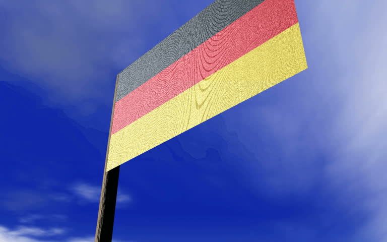 Silk german flag in the wind. Hd, 1080p not infinite, 95% Phot0-JPG compression.