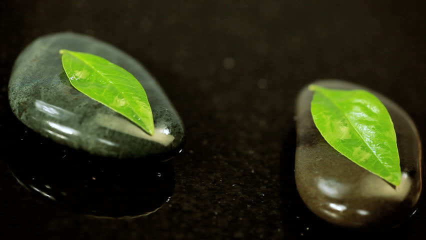 Flat Black Spa Stones