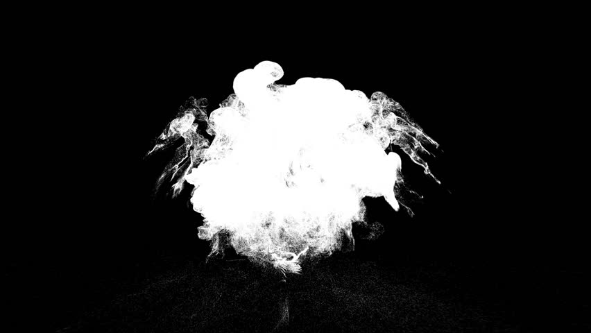 Large dust explosion. Alpha channel and loop.
