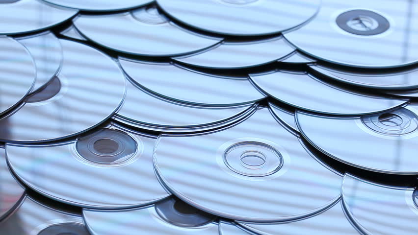 Recordable compact discs in an array